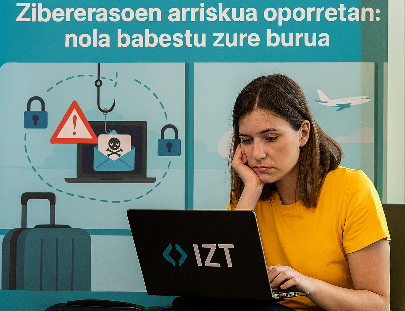 Zibererasoen arriskua oporretan: nola babestu zure burua